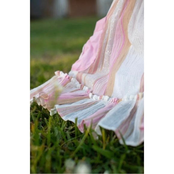 NWT Well Dressed Wolf Pink Lurex Stripes Aunt Heart - Picture 4 of 8